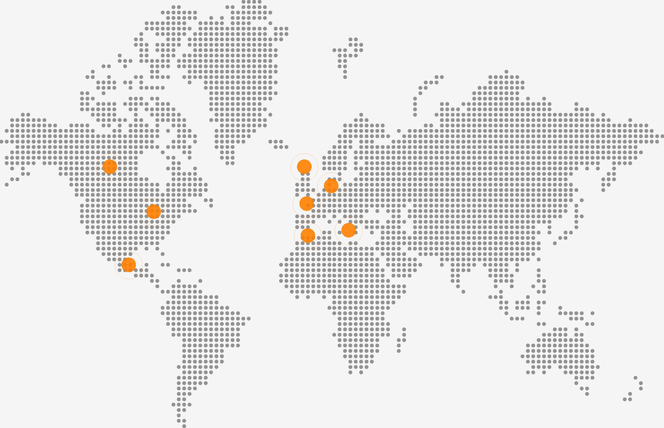 Mapa de cobertura mundial
